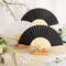 40 Pcs Folding Hand Fans Bulk – Black & White Bamboo Silk Handheld Fans, Portable Cooling Fans for Wedding, Bridal Shower, Baby Shower, Dance, Summer Beach Party & DIY Craft Decorations